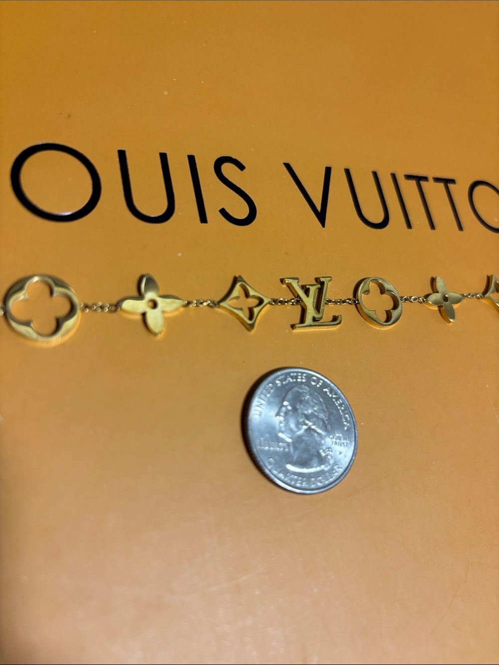 Louis Vuitton Gold Monogram Charm Bracelet - Picture 2 of 7